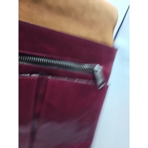 Patricia Nash Granada Tooled Genuine Leather Crossbody Florence Burgundy - Picture 7 of 10